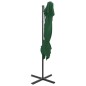Ombrellone a Sbalzo con Doppia Copertura 250x250 cm Verde Ombrellone a Sbalzo con Doppia Copertura 250x250 cm Verde