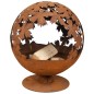Esschert Design Braciere con Motivo a Foglie Ruggine FF293 Esschert Design Braciere con Motivo a Foglie Ruggine FF293