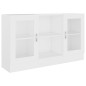 Armadietto con Vetrina Bianco 120x30,5x70 cm in Truciolato Armadietto con Vetrina Bianco 120x30,5x70 cm in Truciolato