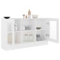 Armadietto con Vetrina Bianco 120x30,5x70 cm in Truciolato Armadietto con Vetrina Bianco 120x30,5x70 cm in Truciolato