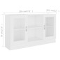 Armadietto con Vetrina Bianco 120x30,5x70 cm in Truciolato Armadietto con Vetrina Bianco 120x30,5x70 cm in Truciolato