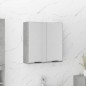 Armadietto a Specchio da Bagno Grigio Cemento 64x20x67 cm Armadietto a Specchio da Bagno Grigio Cemento 64x20x67 cm