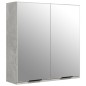 Armadietto a Specchio da Bagno Grigio Cemento 64x20x67 cm Armadietto a Specchio da Bagno Grigio Cemento 64x20x67 cm