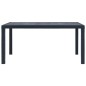Tavolo da Giardino Antracite 150x90x72 cm Plastica Stile Rattan Tavolo da Giardino Antracite 150x90x72 cm Plastica Stile Rattan