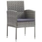 Set Mobili da Pranzo Giardino 5 pz Polyrattan Antracite Grigio Set Mobili da Pranzo Giardino 5 pz Polyrattan Antracite Grigio