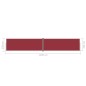 vidaXL Tenda da Sole Laterale Retrattile Rossa 220x1200 cm