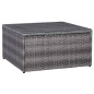 Set Divani da Giardino 7 pz con Cuscini in Polyrattan Grigio Set Divani da Giardino 7 pz con Cuscini in Polyrattan Grigio