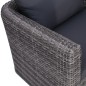 Set Divani da Giardino 7 pz con Cuscini in Polyrattan Grigio Set Divani da Giardino 7 pz con Cuscini in Polyrattan Grigio