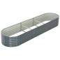 Letto Rialzato Giardino 320x80x44 cm in Acciaio Zincato Grigio Letto Rialzato Giardino 320x80x44 cm in Acciaio Zincato Grigio