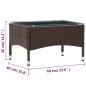 Tavolino da Caffè Marrone 60x40x36 cm in Polyrattan Tavolino da Caffè Marrone 60x40x36 cm in Polyrattan