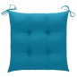 Sedie da Giardino con Cuscini Azzurro 4 pz in Massello di Teak Sedie da Giardino con Cuscini Azzurro 4 pz in Massello di Teak