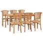 vidaXL Set da Pranzo da Giardino 7 pz in Legno Massello di Teak vidaXL Set da Pranzo da Giardino 7 pz in Legno Massello di Teak