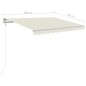 Tenda da Sole Retrattile Automatica 300x250 cm Crema