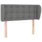 Testiera ad Orecchio Grigio Scuro 103x23x78/88 cm in Tessuto Testiera ad Orecchio Grigio Scuro 103x23x78/88 cm in Tessuto