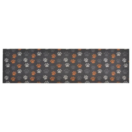 vidaXL Tappeto da Cucina Lavabile Zampe 45x150 cm Velluto