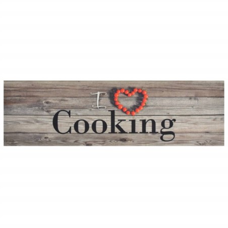 vidaXL Tappeto da Cucina Lavabile Grigio Cucinare 45x150 cm Velluto