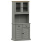 Credenza VIGO Grigia 78x40x175 cm in Legno Massello di Pino Credenza VIGO Grigia 78x40x175 cm in Legno Massello di Pino