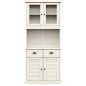 Credenza VIGO Bianca 78x40x175 cm in Legno Massello di Pino