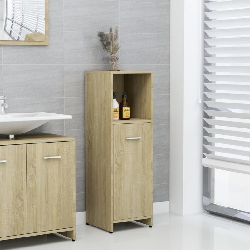 Armadio da Bagno Rovere Sonoma 30x30x95 cm in Truciolato Armadio da Bagno Rovere Sonoma 30x30x95 cm in Truciolato