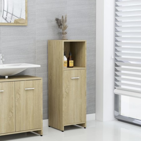 Armadio da Bagno Rovere Sonoma 30x30x95 cm in Truciolato