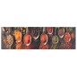 Tappeto da Cucina Lavabile Cucchiai e Spezie 45x150 cm Velluto Tappeto da Cucina Lavabile Cucchiai e Spezie 45x150 cm Velluto