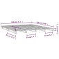 Letto a Pallet Grigio 120x190 cm Massello Pino 4FT Small Double Letto a Pallet Grigio 120x190 cm Massello Pino 4FT Small Double