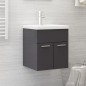 Mobile Sottolavabo Grigio Lucido 41x38,5x46 cm in Truciolato Mobile Sottolavabo Grigio Lucido 41x38,5x46 cm in Truciolato