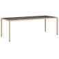 Set da Pranzo da Giardino 9 pz con Cuscini Beige in Polyrattan Set da Pranzo da Giardino 9 pz con Cuscini Beige in Polyrattan