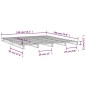 Letto a Pallet Grigio 135x190 cm Massello di Pino 4FT6 Double Letto a Pallet Grigio 135x190 cm Massello di Pino 4FT6 Double