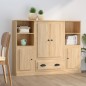 Credenze 3 pz Rovere Sonoma in Legno Multistrato Credenze 3 pz Rovere Sonoma in Legno Multistrato