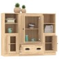Credenze 3 pz Rovere Sonoma in Legno Multistrato Credenze 3 pz Rovere Sonoma in Legno Multistrato