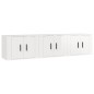 Mobili Porta TV a Parete 3 pz Bianco Lucido 57x34,5x40 cm Mobili Porta TV a Parete 3 pz Bianco Lucido 57x34,5x40 cm