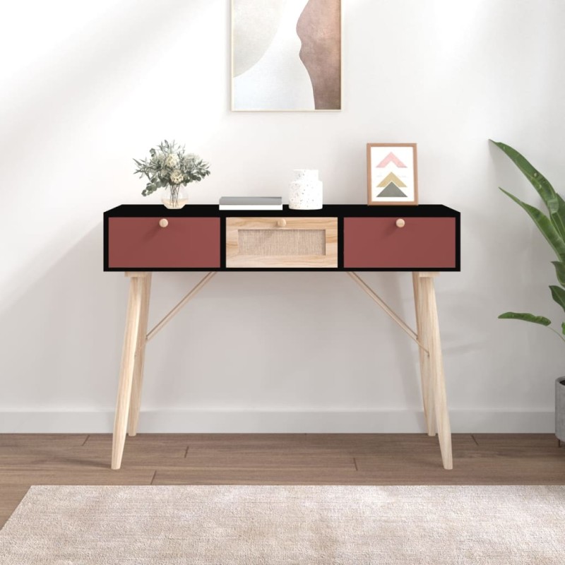 Tavolino Consolle con Cassetti 105x30x75 cm Legno Multistrato Tavolino Consolle con Cassetti 105x30x75 cm Legno Multistrato