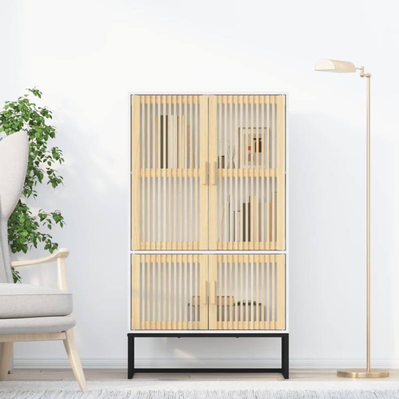 vidaXL Credenza Bianca 70x35x125 cm in Legno Multistrato vidaXL Credenza Bianca 70x35x125 cm in Legno Multistrato