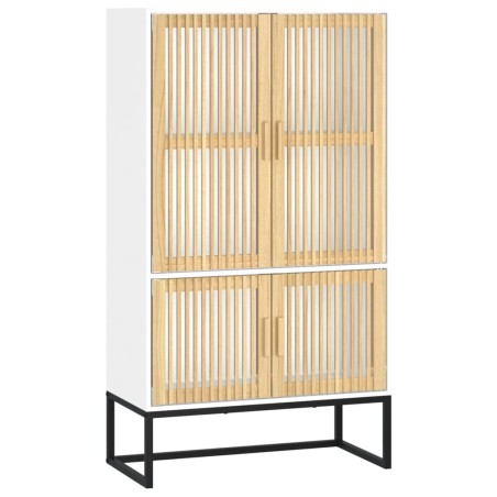 vidaXL Credenza Bianca 70x35x125 cm in Legno Multistrato