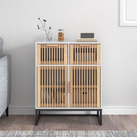 vidaXL Credenza Bianca 60x30x75 cm in Legno Multistrato