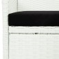Set da Pranzo da Giardino 11pz con Cuscini Bianco in Polyrattan Set da Pranzo da Giardino 11pz con Cuscini Bianco in Polyrattan