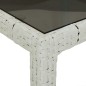 Set da Pranzo da Giardino 11pz con Cuscini Bianco in Polyrattan Set da Pranzo da Giardino 11pz con Cuscini Bianco in Polyrattan