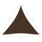 Parasole a Vela in Tessuto Oxford Triangolare 5x5x5 m Marrone Parasole a Vela in Tessuto Oxford Triangolare 5x5x5 m Marrone