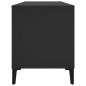 Mobile Porta Dischi Nero 100x38x48 cm in Legno Multistrato