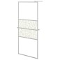 Parete Doccia con Mensola Cromo 90x195cm Vetro ESG e Alluminio Parete Doccia con Mensola Cromo 90x195cm Vetro ESG e Alluminio