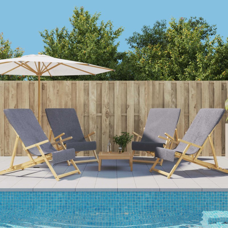 Asciugamani da Spiaggia 4pz Antracite 60x135 cm Tessuto 400 GSM Asciugamani da Spiaggia 4pz Antracite 60x135 cm Tessuto 400 GSM