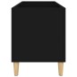 Mobile Porta Dischi Nero 74,5x38x48 cm in Legno Multistrato