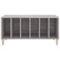 Mobile Porta Dischi Grigio Sonoma 100x38x48cm Legno Multistrato