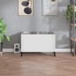 Mobile Porta Dischi Bianco 74,5x38x48 cm in Legno Multistrato