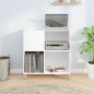 Mobile Porta Dischi Bianco 84,5x38x89 cm in Legno Multistrato Mobile Porta Dischi Bianco 84,5x38x89 cm in Legno Multistrato