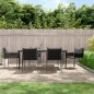 vidaXL Set Pranzo da Giardino 7 pz con Cuscini in Polyrattan e Acciaio vidaXL Set Pranzo da Giardino 7 pz con Cuscini in Polyrattan e Acciaio