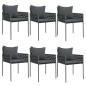 vidaXL Set Pranzo da Giardino 7 pz con Cuscini in Polyrattan e Acciaio vidaXL Set Pranzo da Giardino 7 pz con Cuscini in Polyrattan e Acciaio