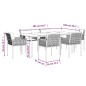 vidaXL Set Pranzo da Giardino 7 pz con Cuscini in Polyrattan e Acciaio vidaXL Set Pranzo da Giardino 7 pz con Cuscini in Polyrattan e Acciaio