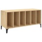 Mobile Porta Dischi Rovere Sonoma 100x38x48cm Legno Multistrato